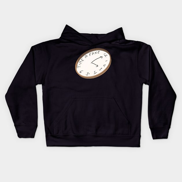 Time is fake Kids Hoodie by CarleyLynCreations